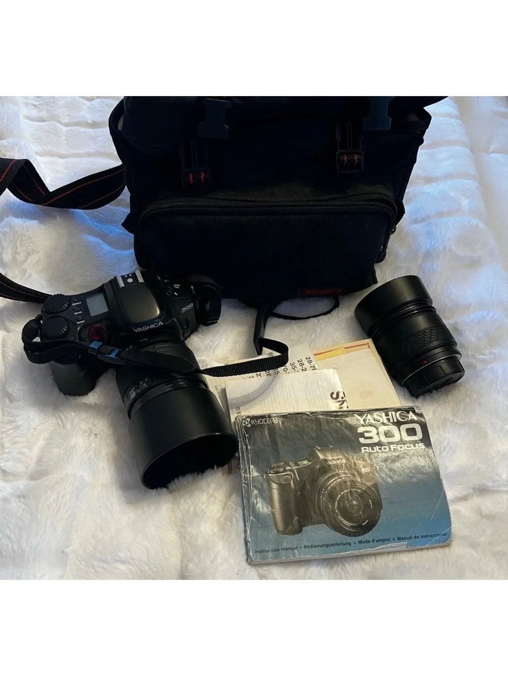 Vintage Yashica 300 Auto Focus Film Camera with Black lens case